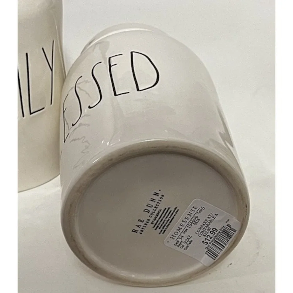 Rae Dunn 2018 OG Feast Gather Grateful Family Thankful Blessed Canisters HTF